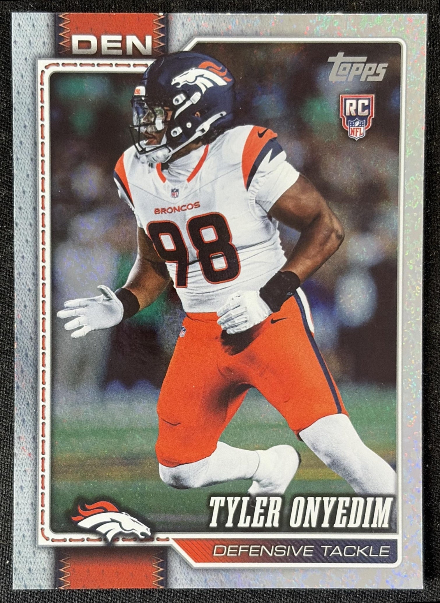 Tyler Onyedim 2026 Topps Diamante Foil Broncos front