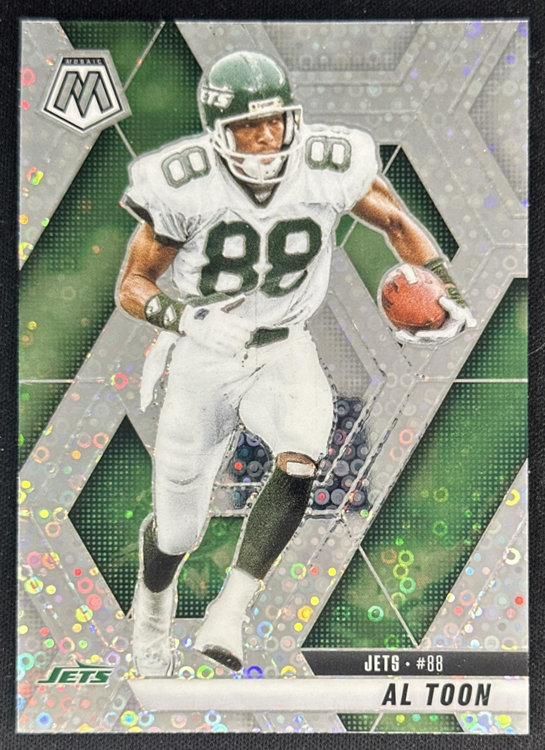 Al Toon 2025 Panini Mosaic No Huddle Silver Prizm Jets Sports Trading Cards
