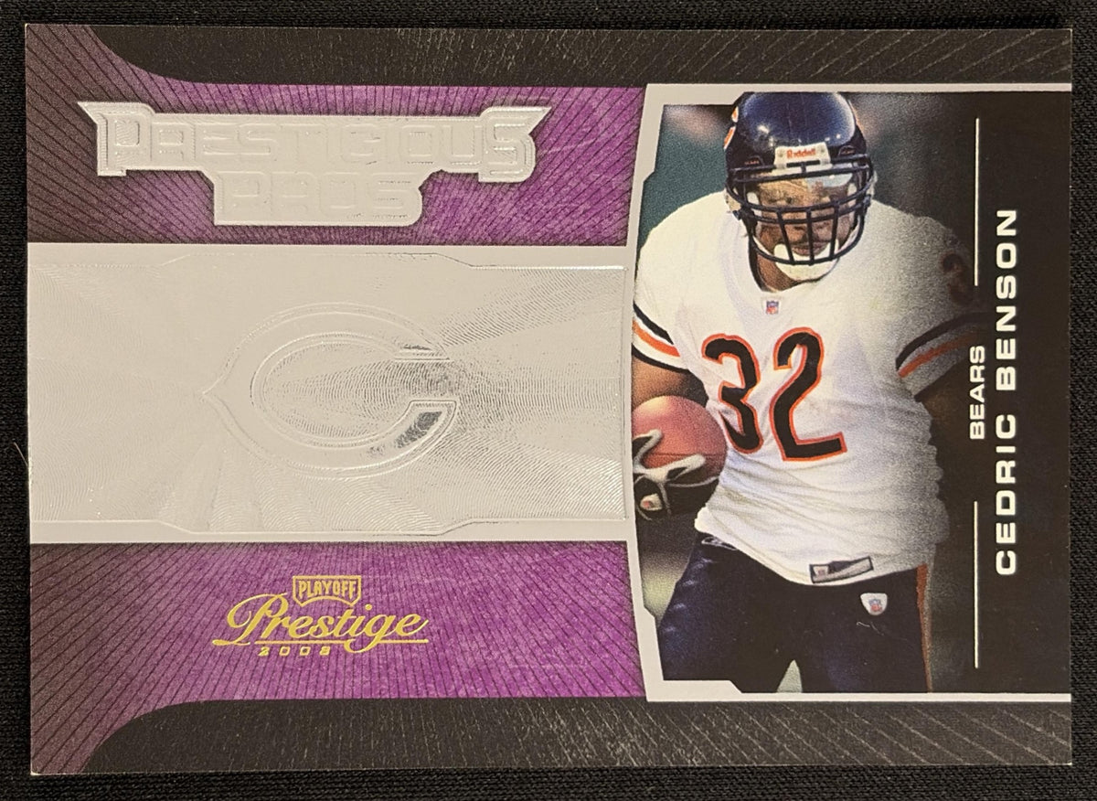 Cedric Benson 2008 Playoff Prestige Prestigious Pros Purple /250 Bears - front
