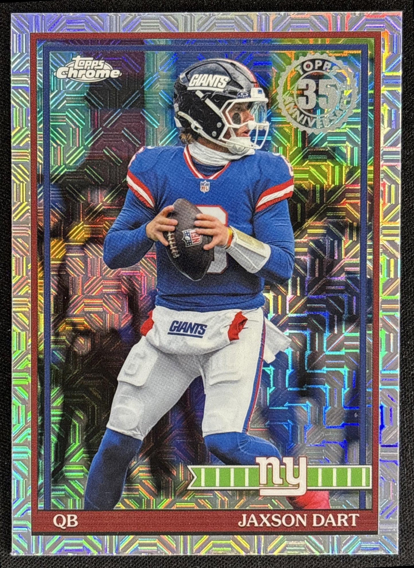 Jaxson Dart 2026 Topps 1991 Chrome Mojo Refractor Giants