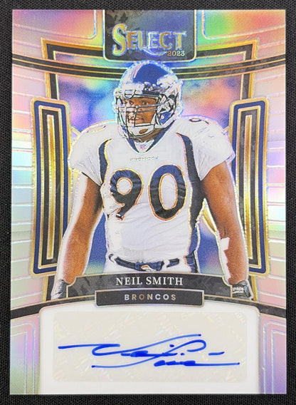 Neil Smith 2023 Panini Select Signatures Prizm /399 Broncos Denver Broncos