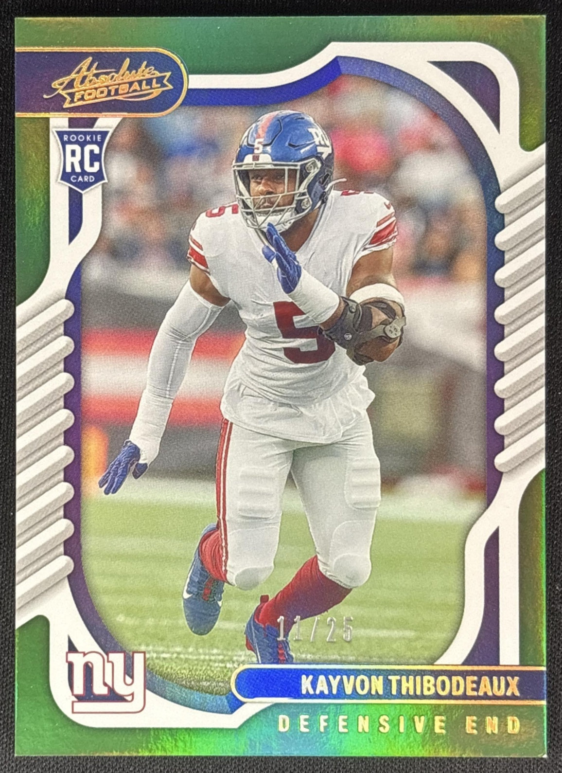 Kayvon Thibodeaux 2022 Panini Absolute Spectrum Green /25 Giants Sports Trading Card