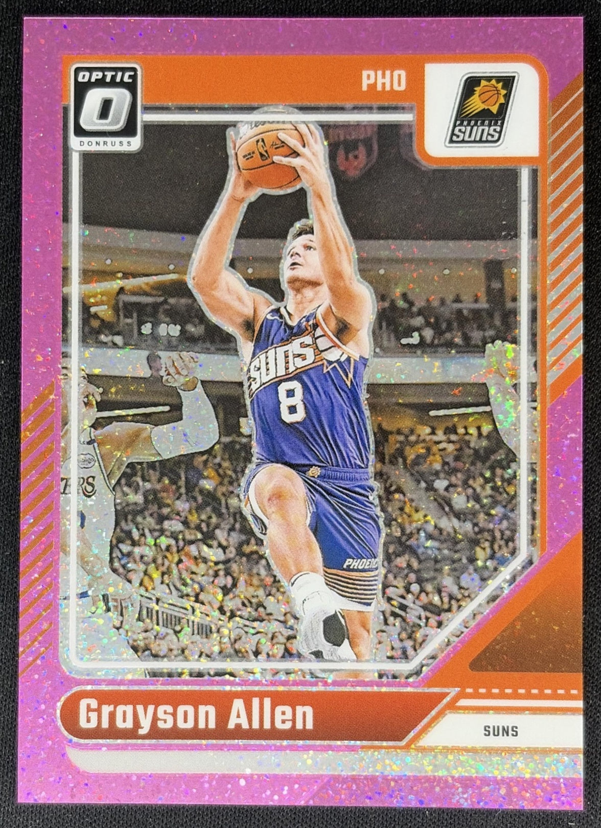 Grayson Allen 2024 Panini Donruss Optic Pink Glitter Prizm /275 Suns front