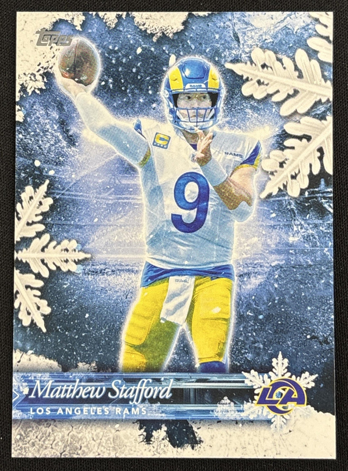 Matthew Stafford 2026 Topps Holiday Frozen Fields Rams Sports Trading Card