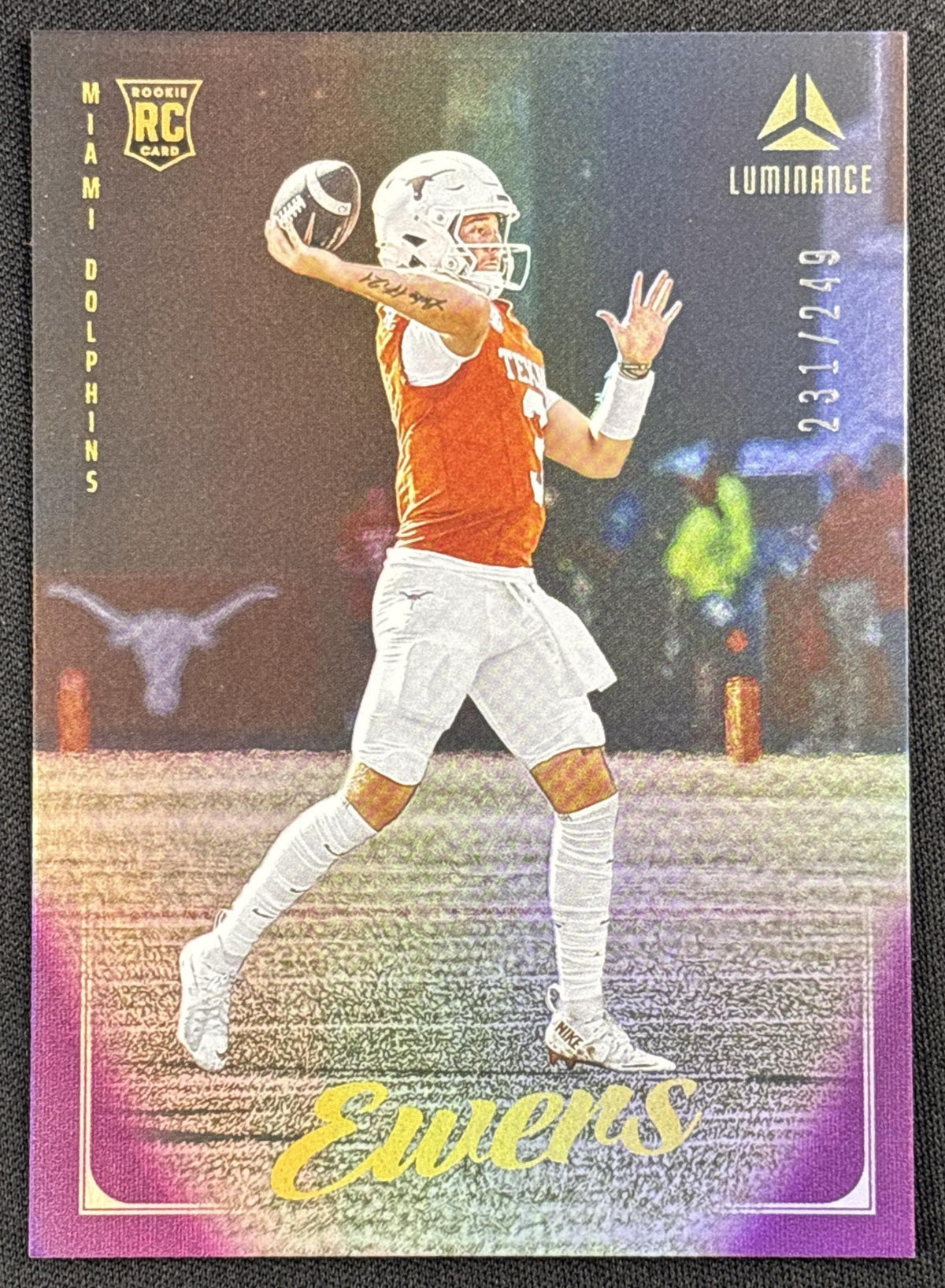 Quinn Ewers 2025 Panini Luminance Purple /249 Dolphins