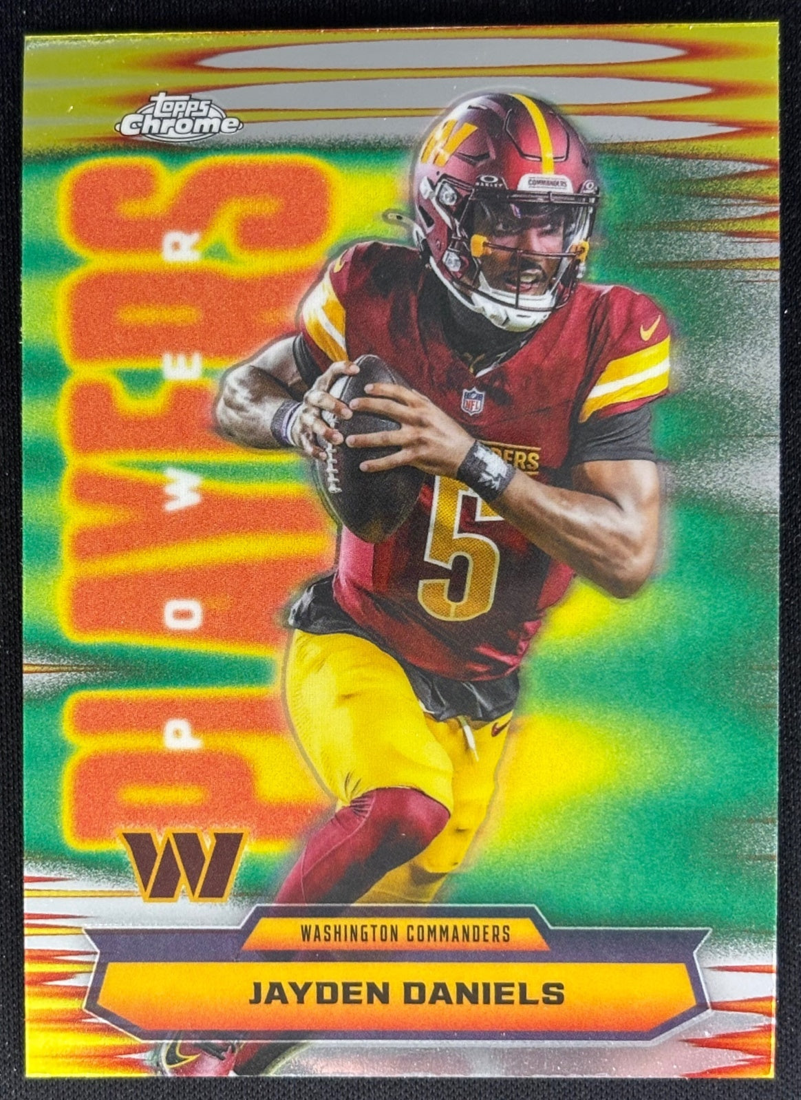 Jayden Daniels 2025 Chrome Power Players Commanders Sports Trading Cards