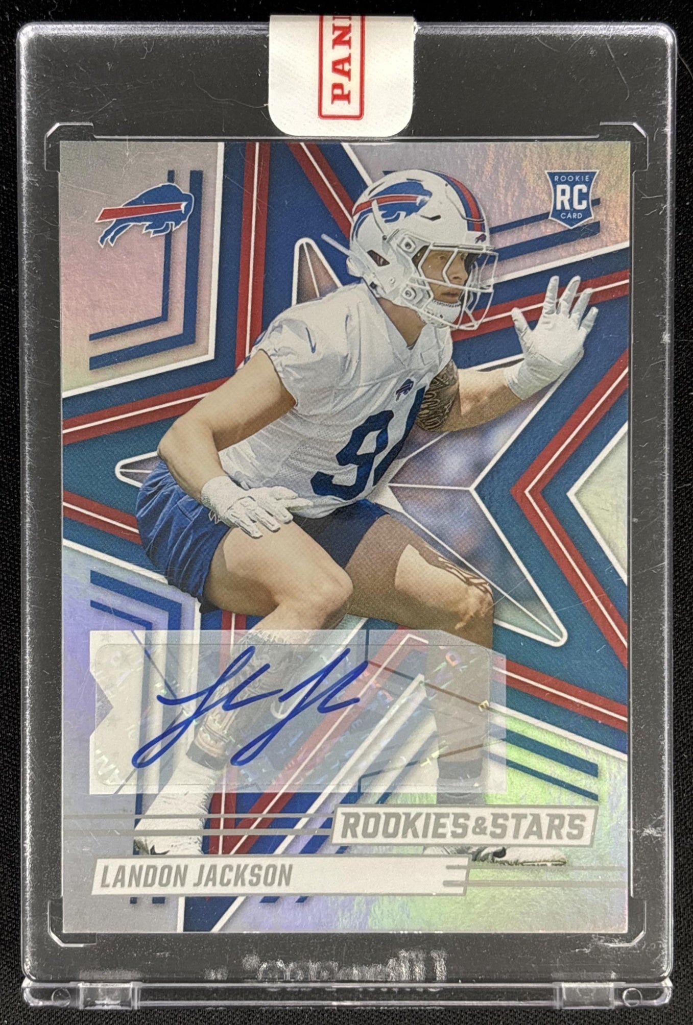 Landon Jackson 2025 Panini Rookies & Stars Signatures Bills Sports Trading Card