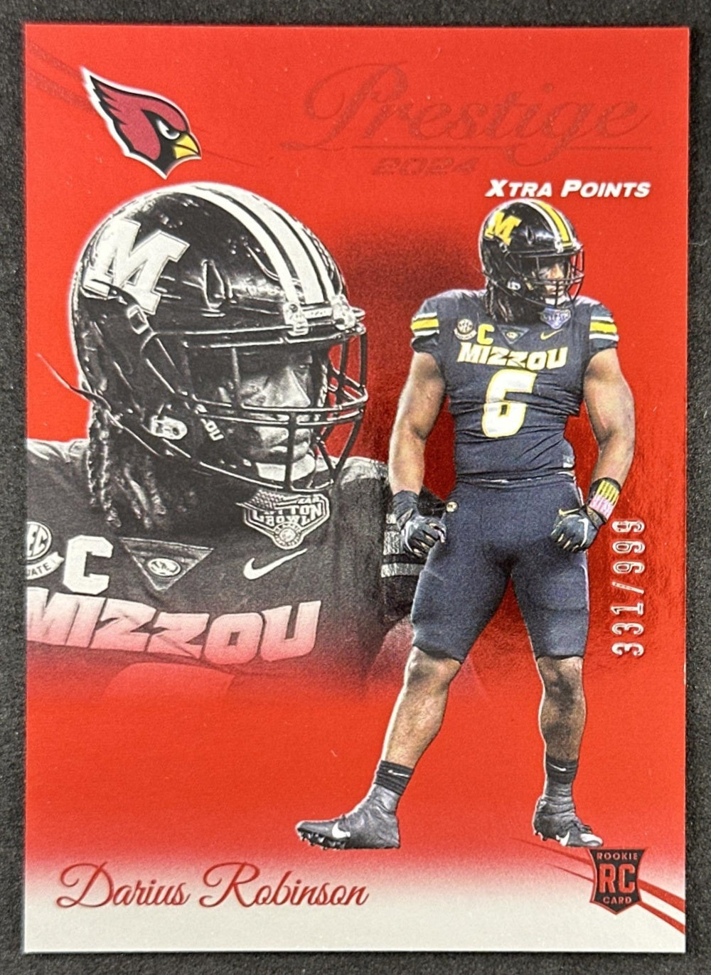 Darius Robinson 2024 Panini Prestige Red Xtra Points /999 Cardinals Sports Trading Card
