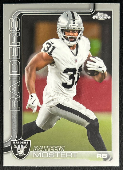 Raheem Mostert 2025 Topps Chrome Raiders Default Title Sports Trading Cards