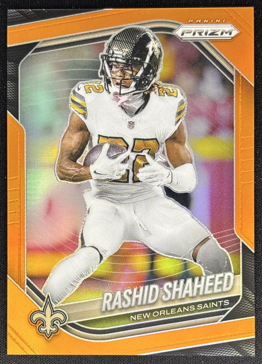 Rashid Shaheed 2025 Panini Prizm Orange /249 Saints