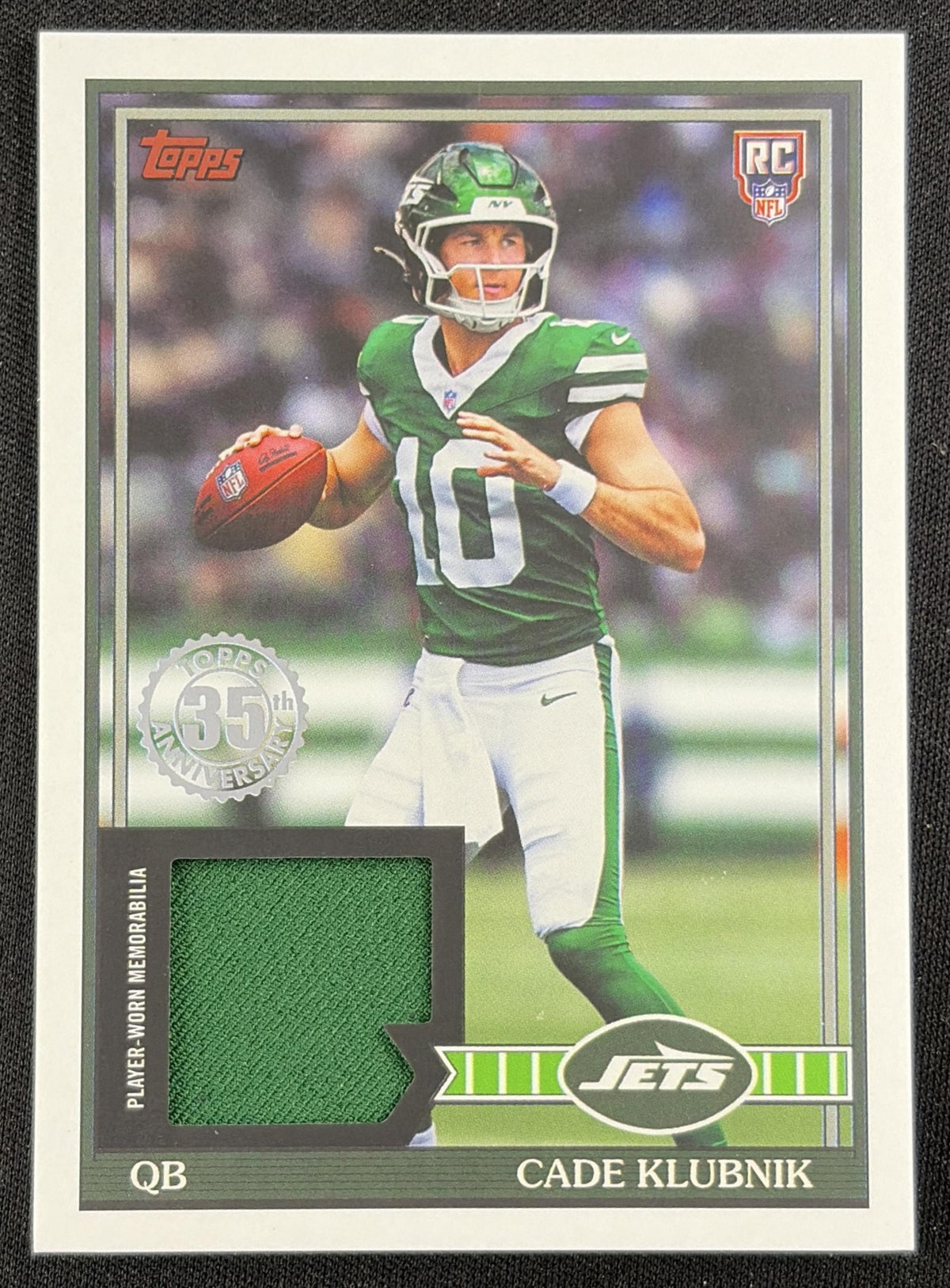 Cade Klubnik 2026 Topps 1991 Rookie Relic Jets