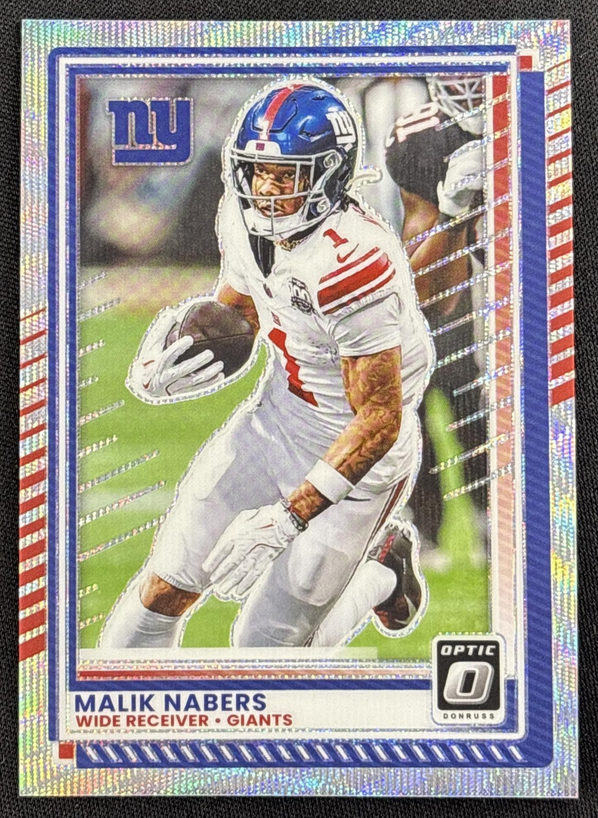 Malik Nabers 2025 Panini Donruss Optic Wave Prizm /300 Giants