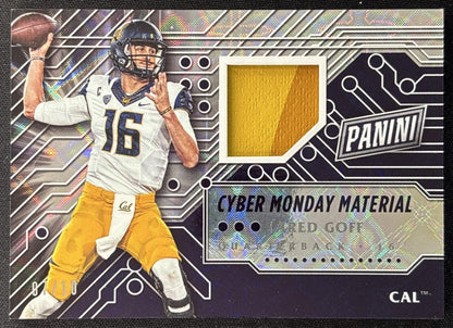 Jared Goff 2016 Cyber Monday Materials Patch /10 Lions Sports Trading Cards
