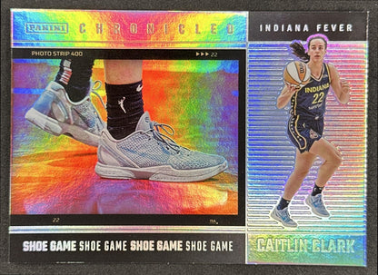 Caitlin Clark 2025 Panini Chronicled Shoe Game Holo Fever 80 Indiana Fever