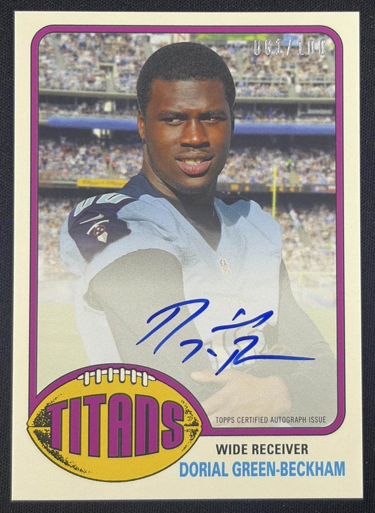 Dorial Green-Beckham 2015 Topps 1976 Rookie Auto /100 Titans Sports Trading Card