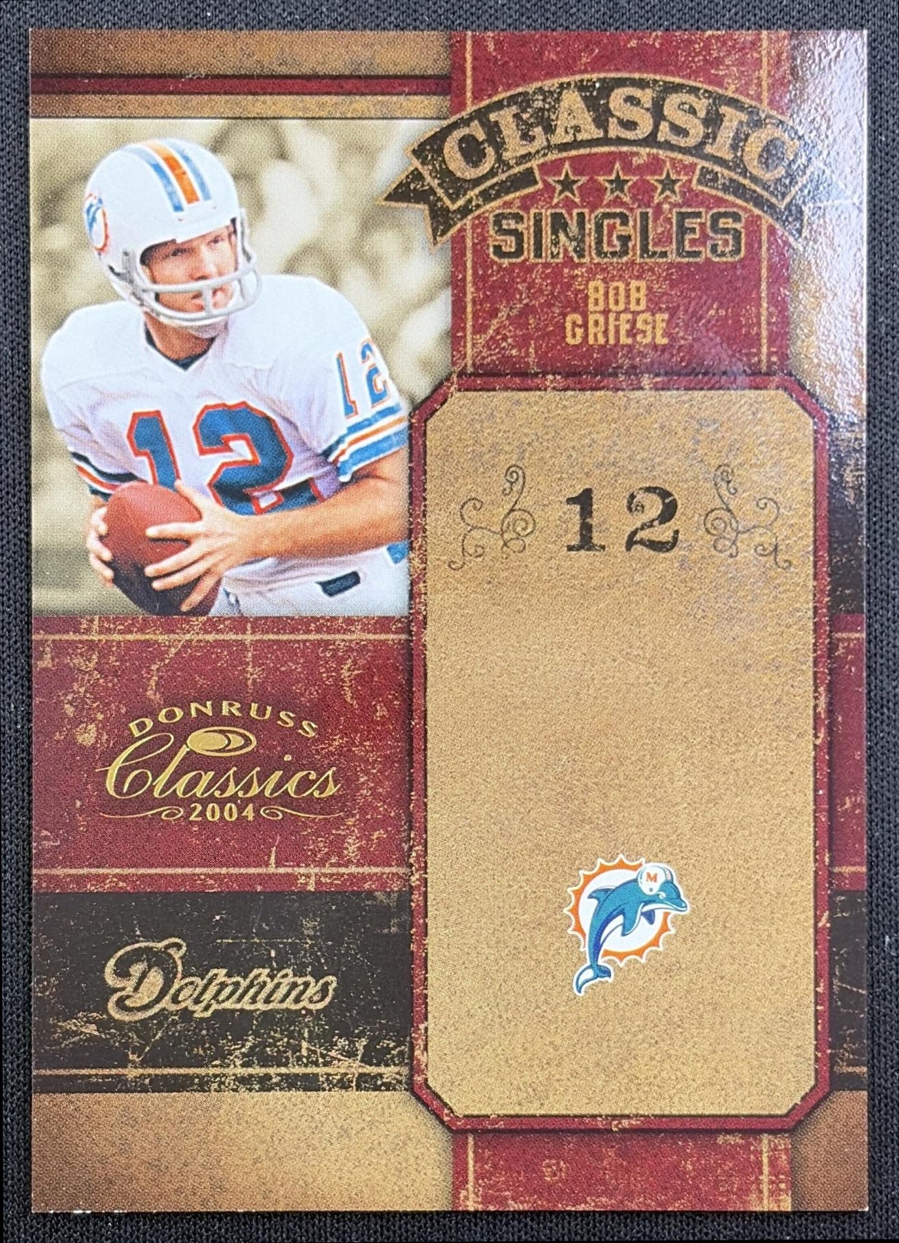 Bob Griese 2004 Donruss Classics Classic Singles/Combos/Triples /1000 Dolphins