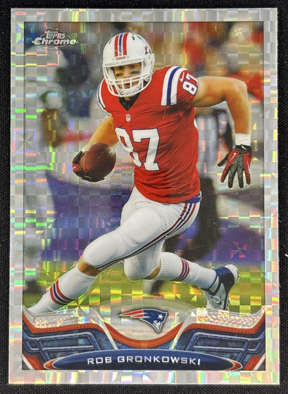 Rob Gronkowski 2013 Topps Chrome Xfractors Patriots front