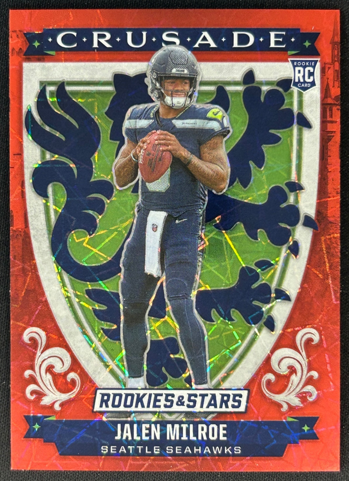 Jalen Milroe 2025 Rookies & Stars Crusade Lazer Seahawks - Front