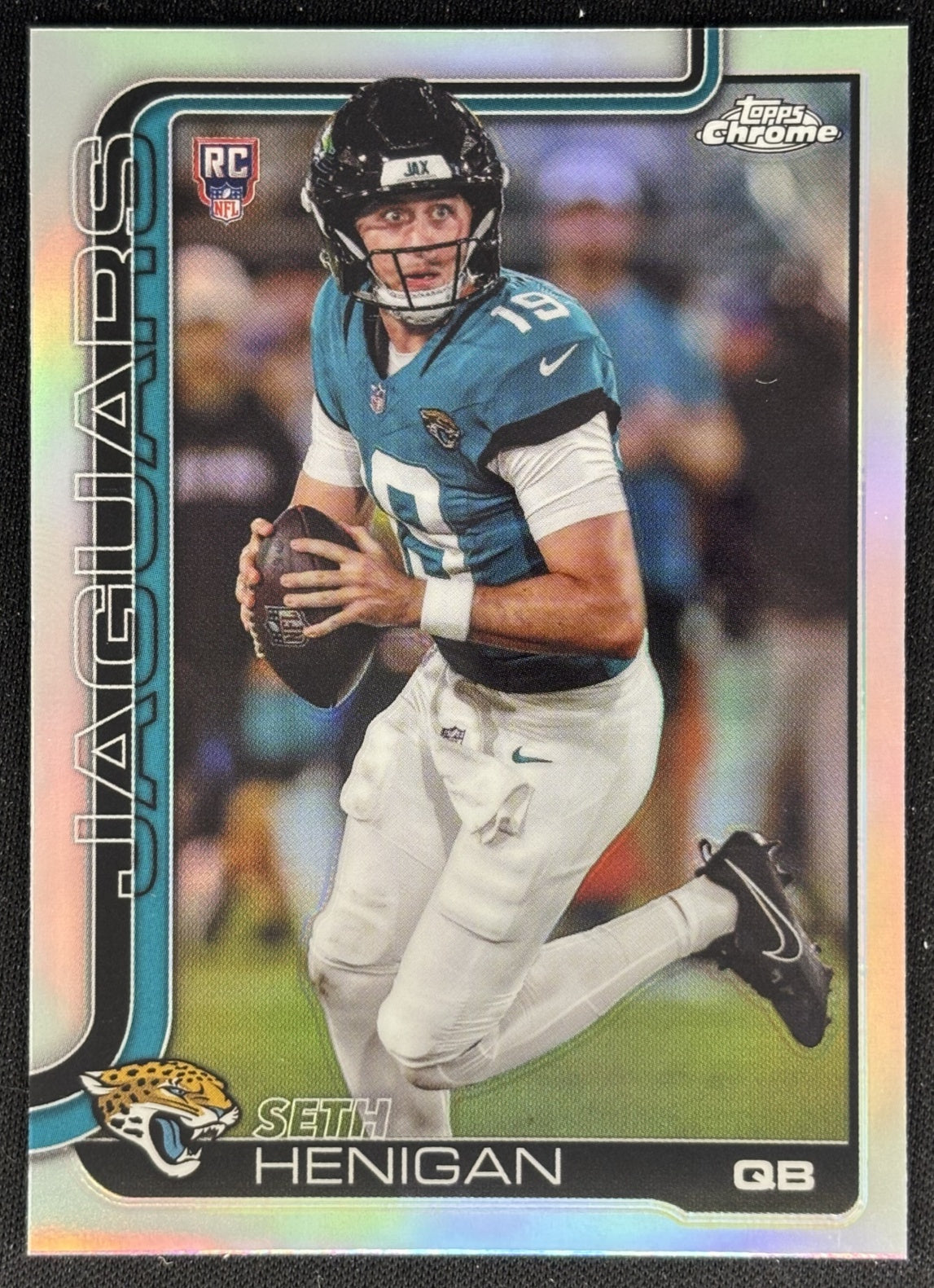 Seth Henigan 2025 Topps Chrome Rookie Refractor Jaguars Sports Trading Cards