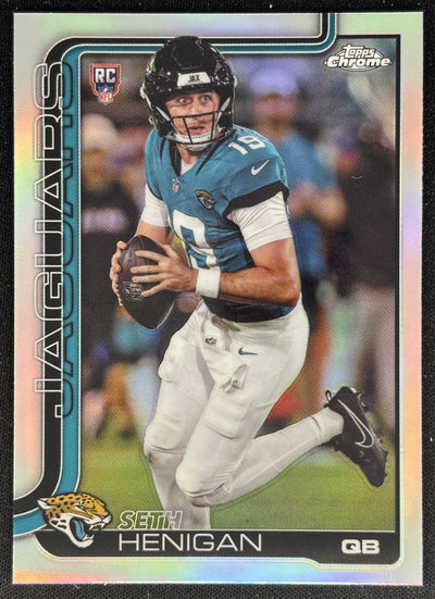 Seth Henigan 2025 Topps Chrome Rookie Refractor Jaguars Sports Trading Cards