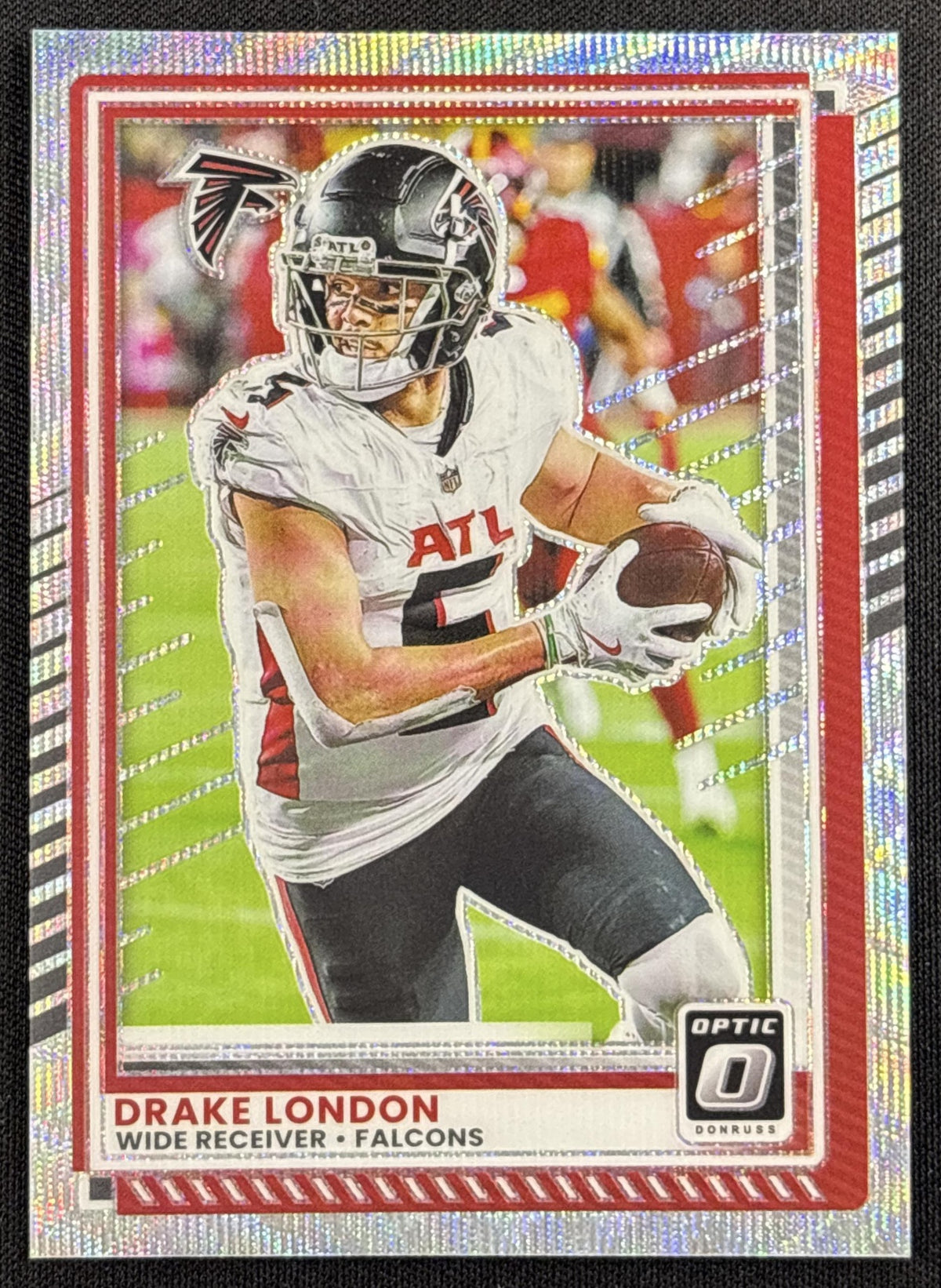 Drake London 2025 Panini Donruss Optic Wave Prizm /300 Falcons