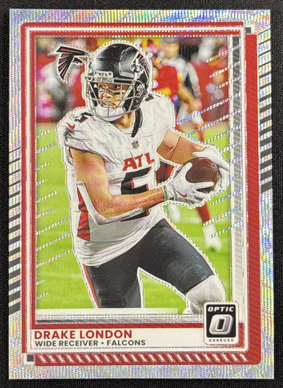 Drake London 2025 Panini Donruss Optic Wave Prizm /300 Falcons Sports Trading Card