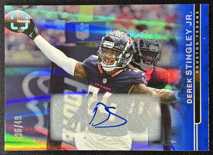Derek Stingley Jr. 2025 Panini PhotoGenic Auto Horizontal Blue /49 Texans