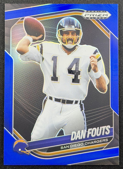 Dan Fouts 2025 Panini Prizm Black Blue /199 Chargers