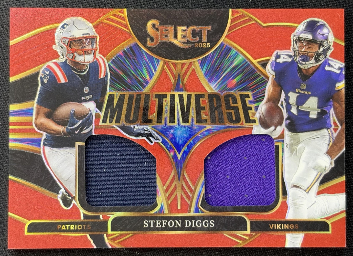 Stefon Diggs 2025 Panini Select Multiverse Jerseys Red Prizm Sports Trading Cards