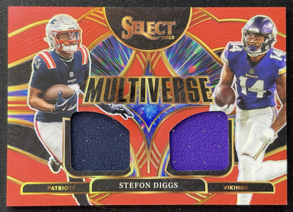 Stefon Diggs 2025 Panini Select Multiverse Jerseys Red Prizm Sports Trading Cards