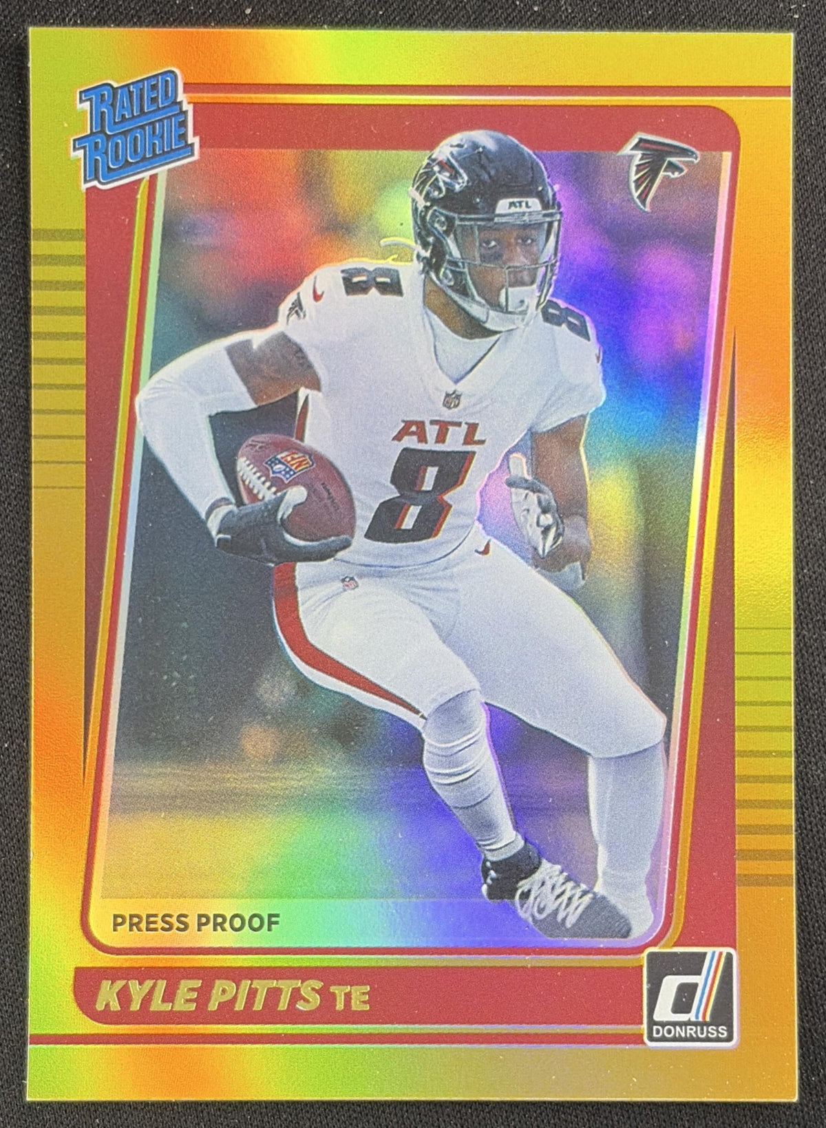 Kyle Pitts 2021 Panini Donruss Press Proof Premium Falcons