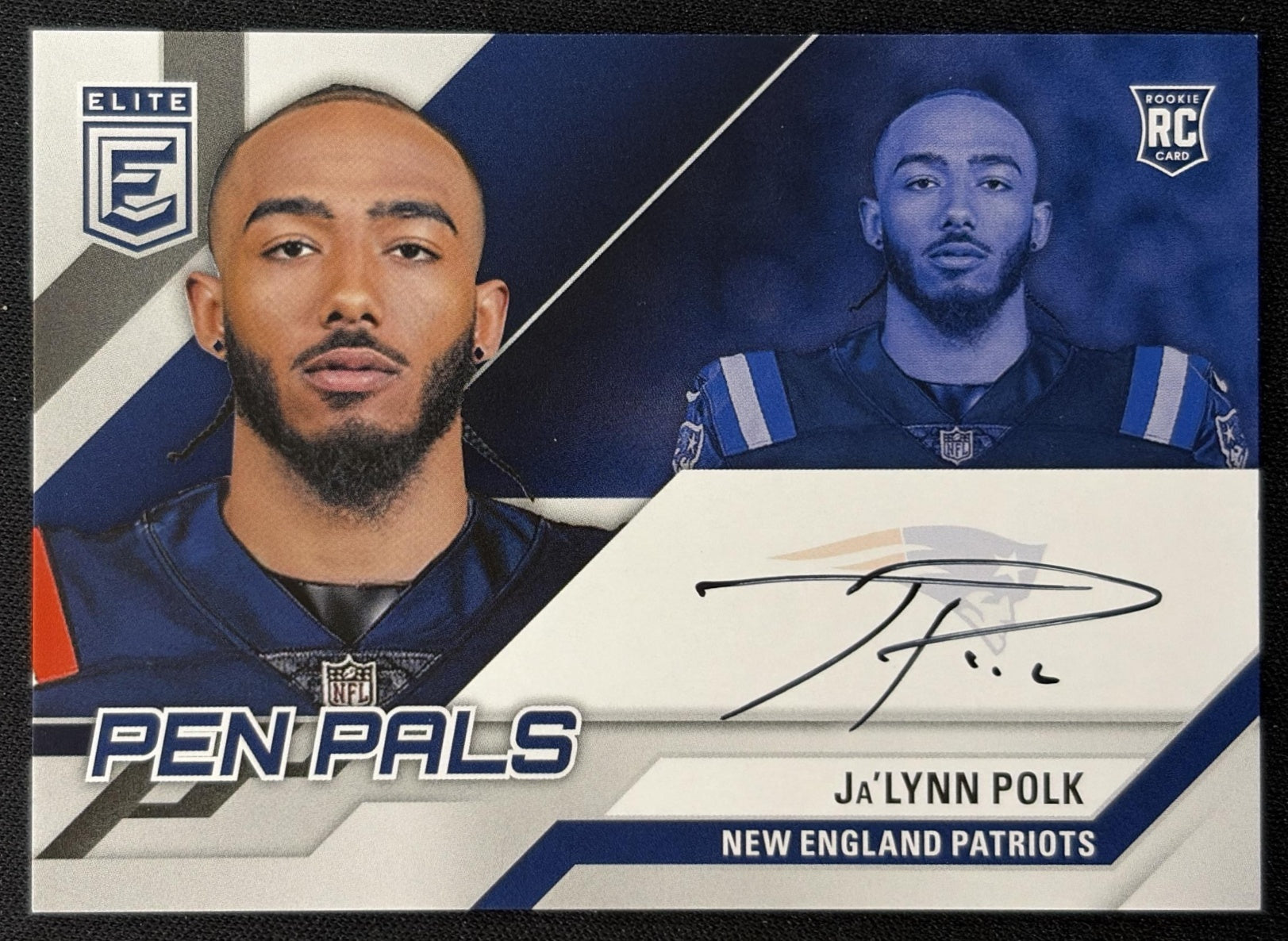 Ja'Lynn Polk 2024 Panini Donruss Elite Pen Pals Patriots front