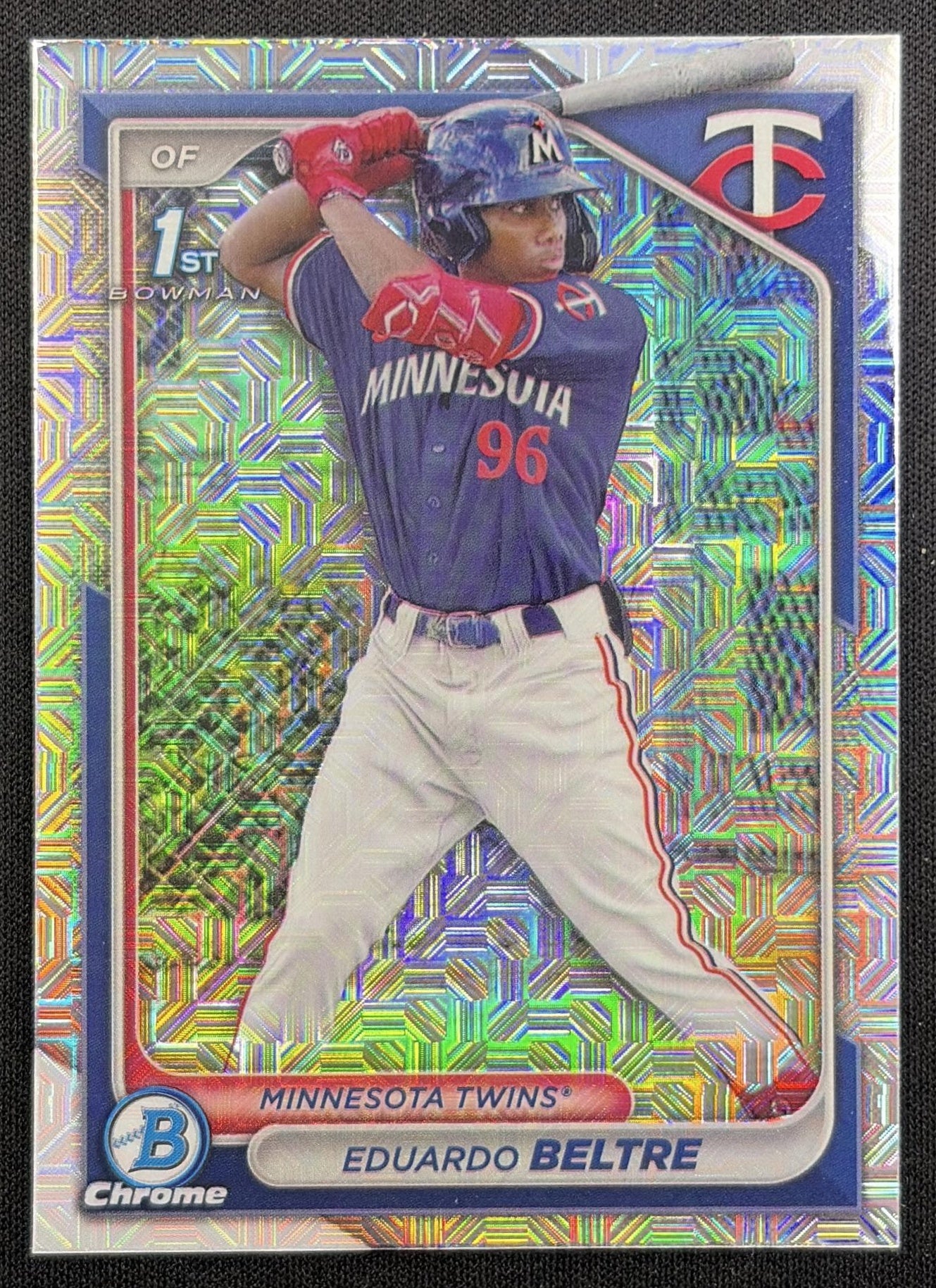 Eduardo Beltre 2024 Bowman Chrome Prospects Mega Box Mojo Refractor Twins