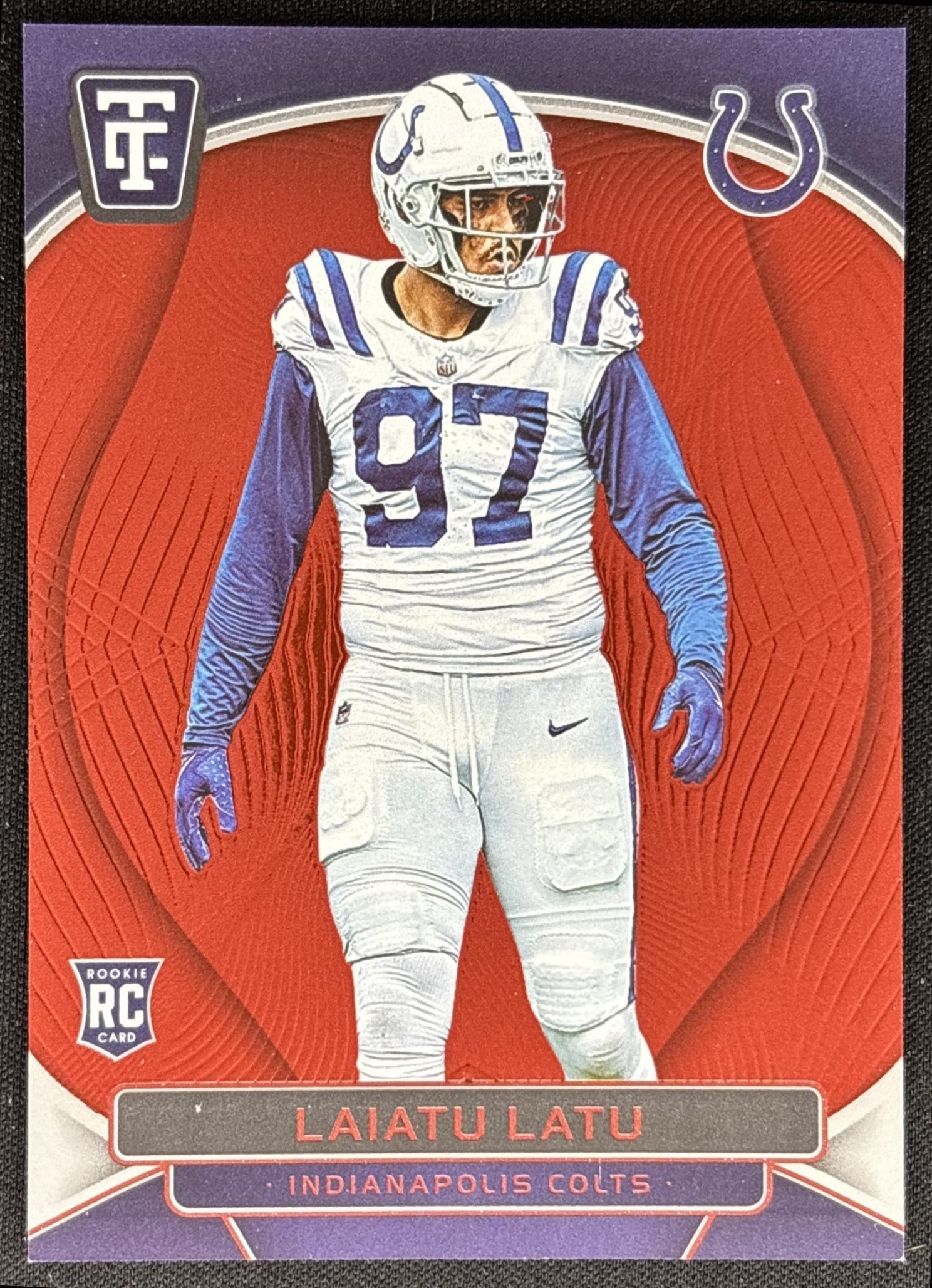 Laiatu Latu 2024 Panini Totally Certified Rookies Mirror Red /249 Colts