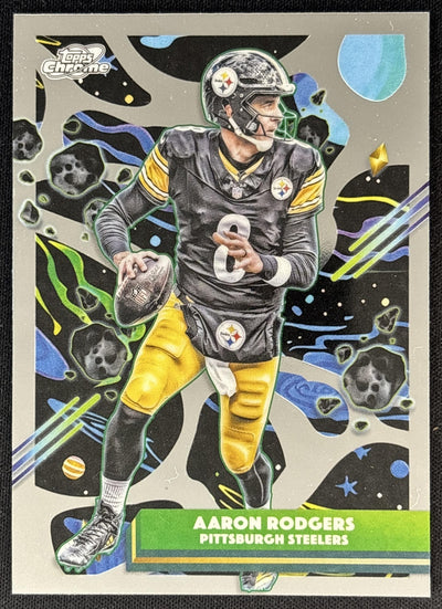 Aaron Rodgers 2025 Topps Cosmic Chrome Steelers Sports Trading Cards