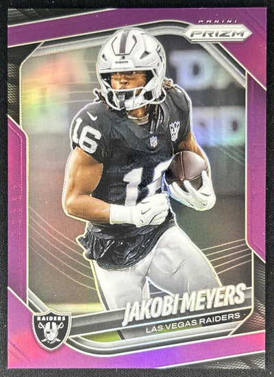 Jakobi Meyers 2025 Panini Prizm Purple /125 Raiders front
