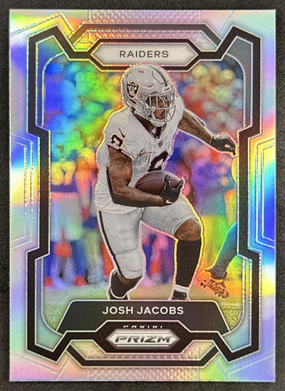 Josh Jacobs 2023 Panini Prizm Silver Raiders Sports Trading Card