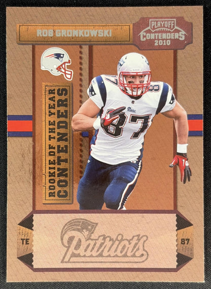 Rob Gronkowski 2010 Panini Playoff Contenders ROY Patriots front