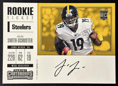 JuJu Smith-Schuster 2017 Panini Contenders Rookie Ticket Auto Variation Steelers
