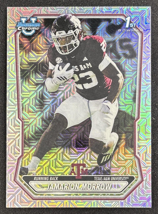 Jamarion Morrow 2026 Bowman Chrome Prospects Mojo Refractor Aggies