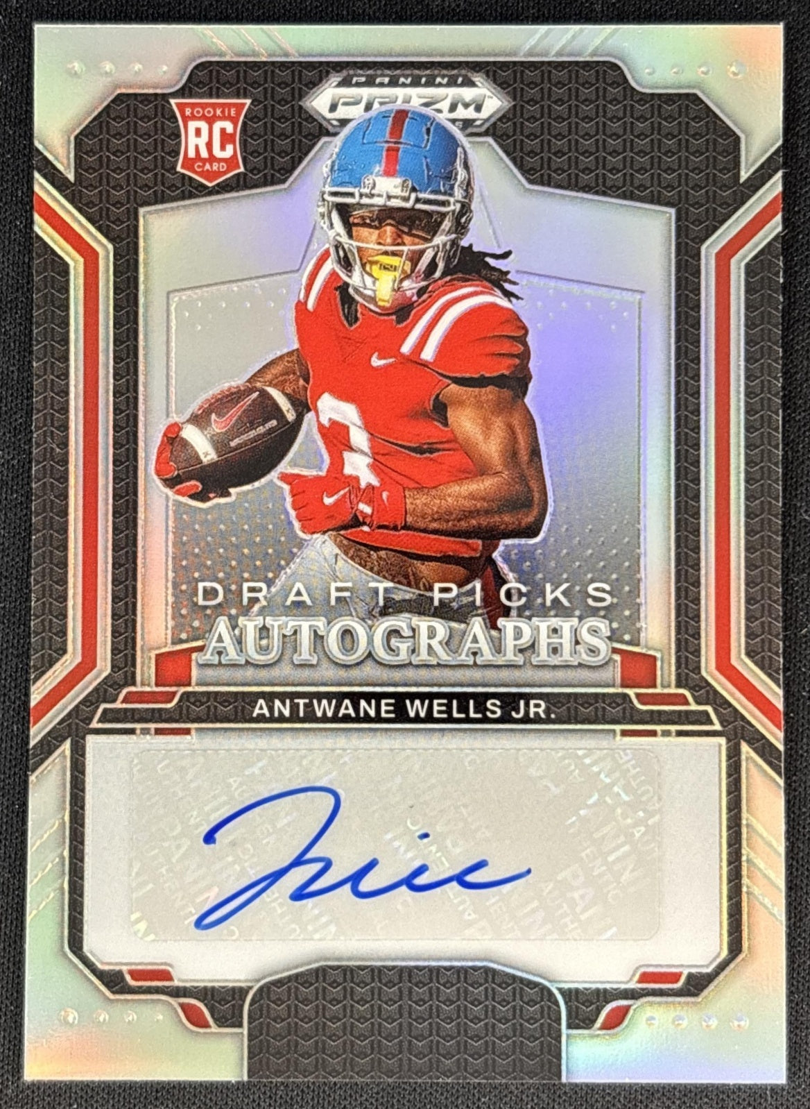 Antwane Wells Jr. 2025 Panini Prizm Draft Picks Auto Silver Rebels Front