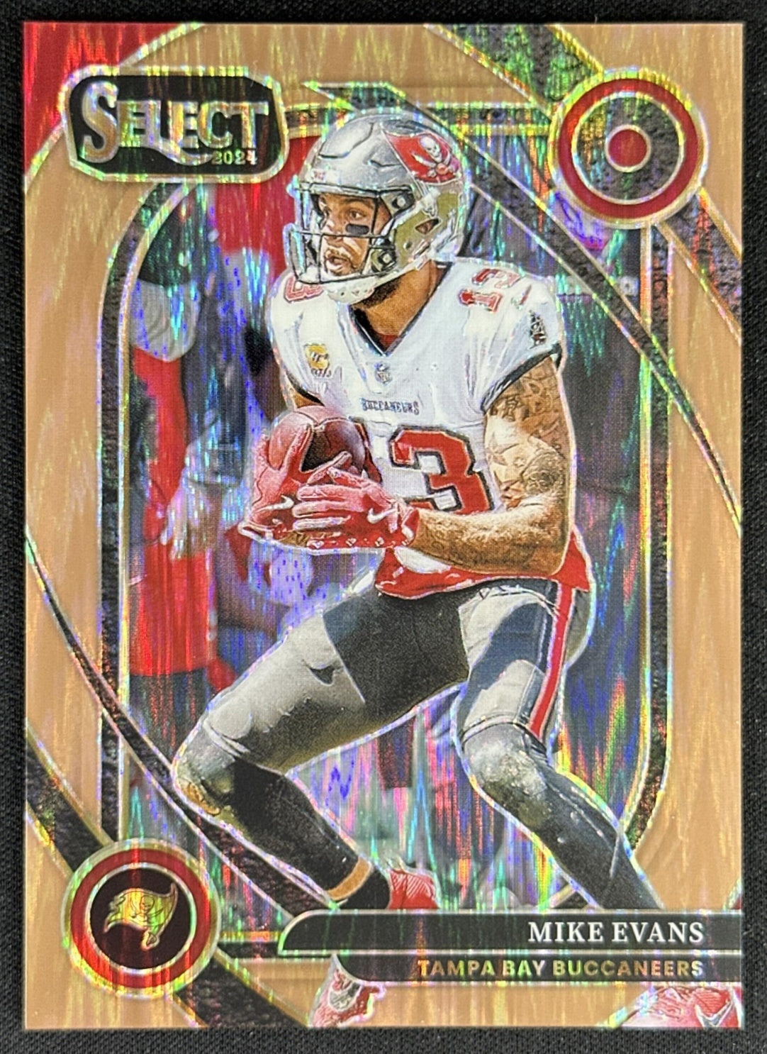 Mike Evans 2024 Panini Select Club Copper Prizm Shock /299 Buccaneers
