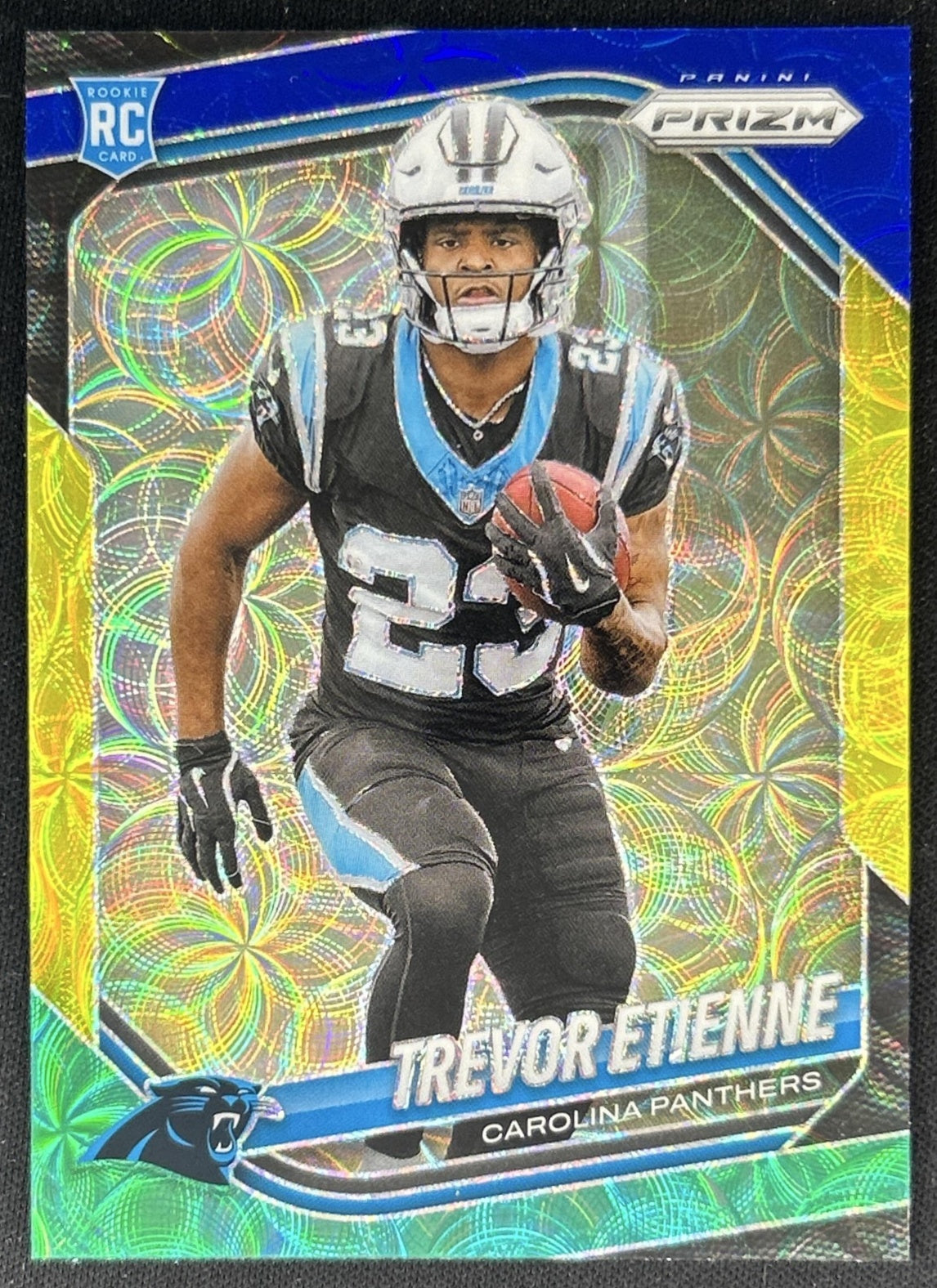Trevor Etienne 2025 Panini Prizm Choice Blue Yellow & Green Panthers Front