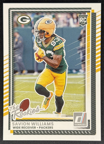 Savion Williams 2025 Panini Donruss Rookies & Highlights Packers Sports Trading Cards