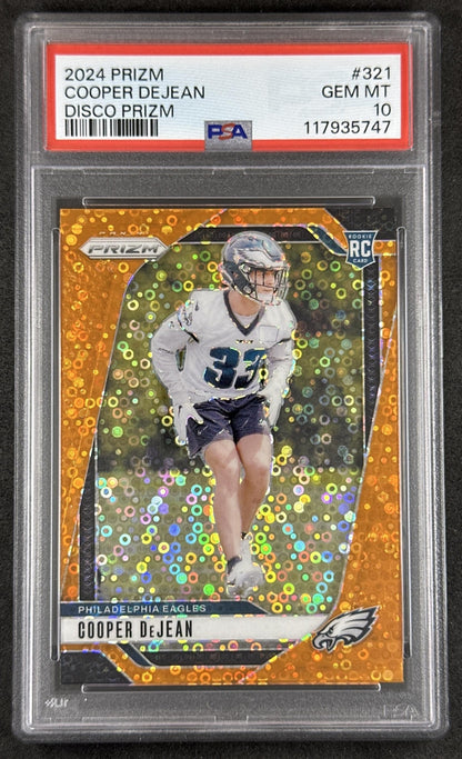 Cooper DeJean 2024 Panini Prizm Disco PSA 10