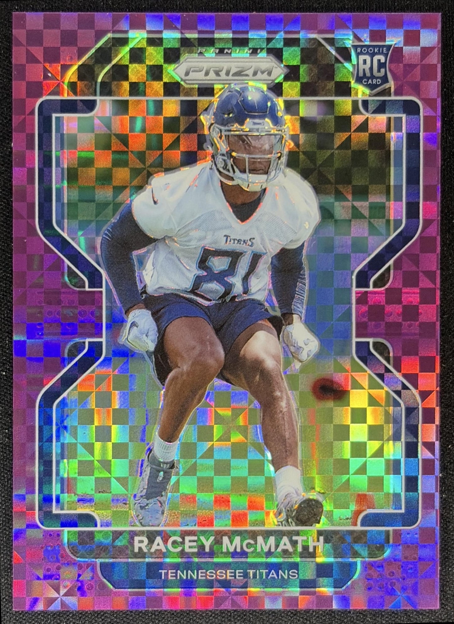 Racey McMath 2021 Panini Prizm Purple Power /49 Titans