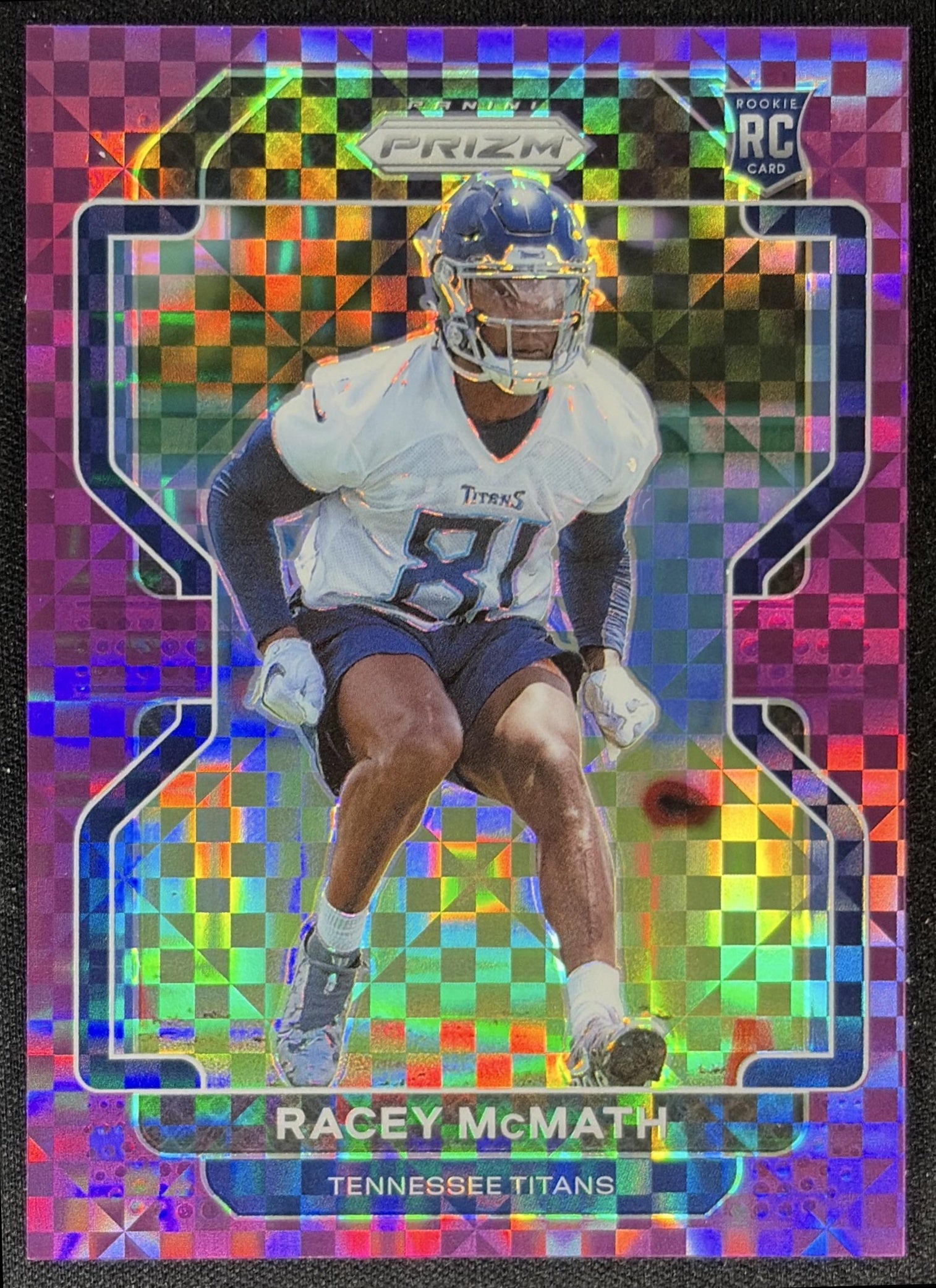 Racey McMath 2021 Panini Prizm Purple Power /49 Titans