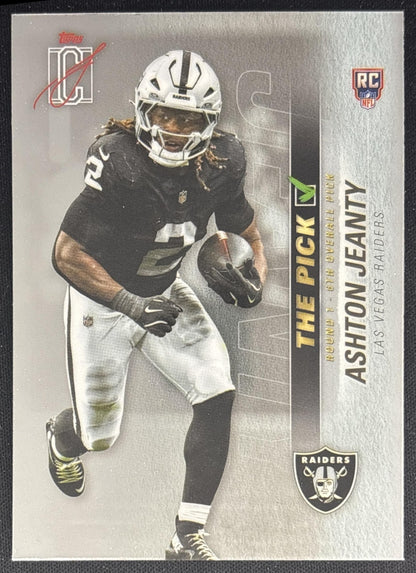 Ashton Jeanty 2025 Topps Signature Class The Pick Raiders front