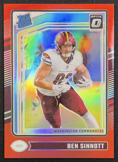 Ben Sinnott 2024 Panini Donruss Optic Red /125 Commanders
