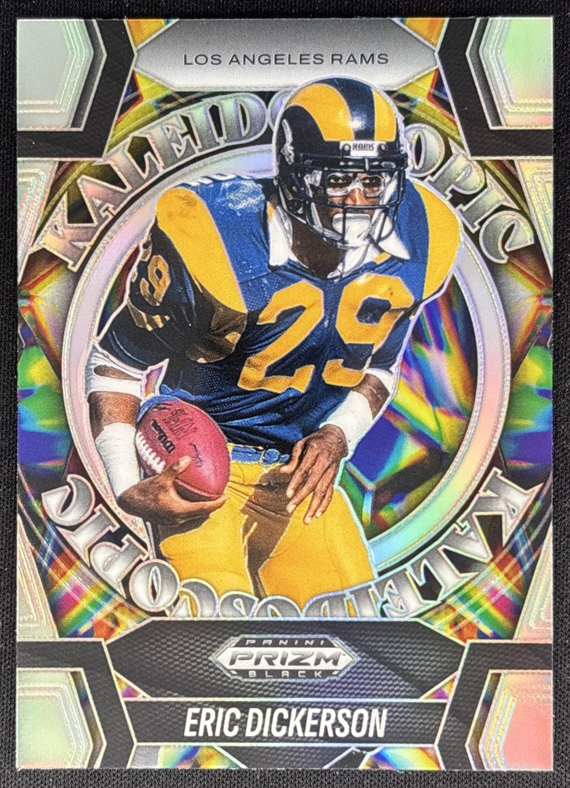 Eric Dickerson 2025 Panini Prizm Black Kaleidoscopic Silver Rams Sports Trading Cards